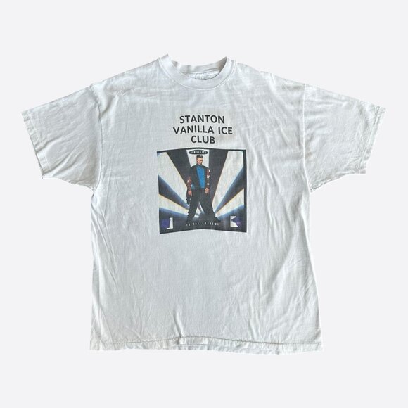 Vintage White Vanilla Ice Mind Blowin Album T-Shirt - Picture 1 of 3